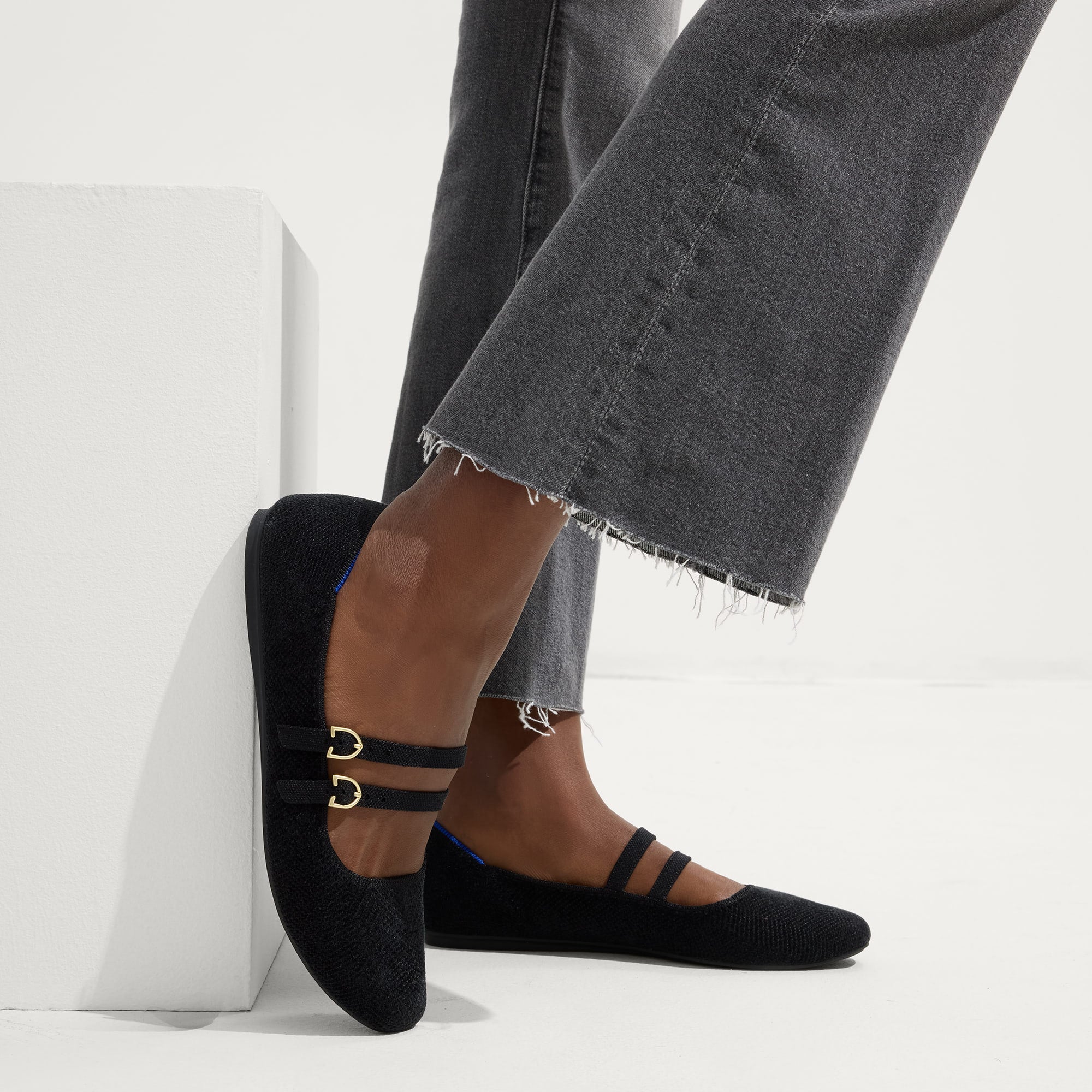 The ReVelvet? Double Buckle Mary Jane - ReVelvet? Black - Image 3